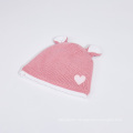 Pink color Winter warm Knit Beanie Caps For girls